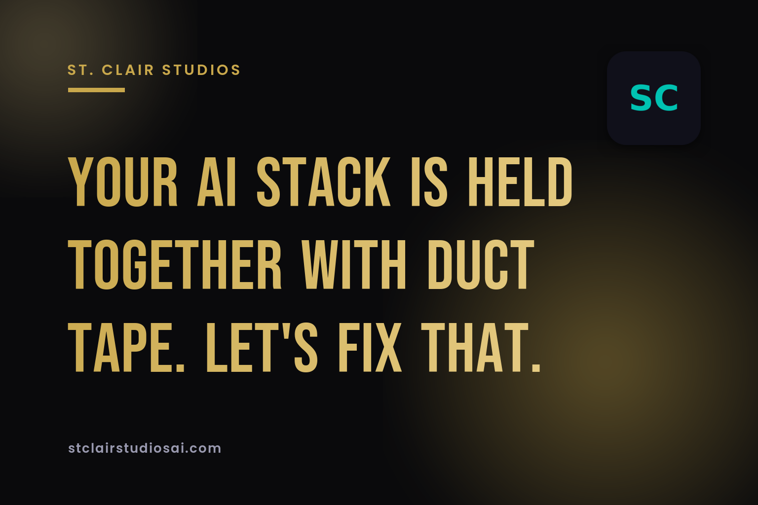 Your AI Stack Is Held Together With Duct Tape. Let's Fix That.