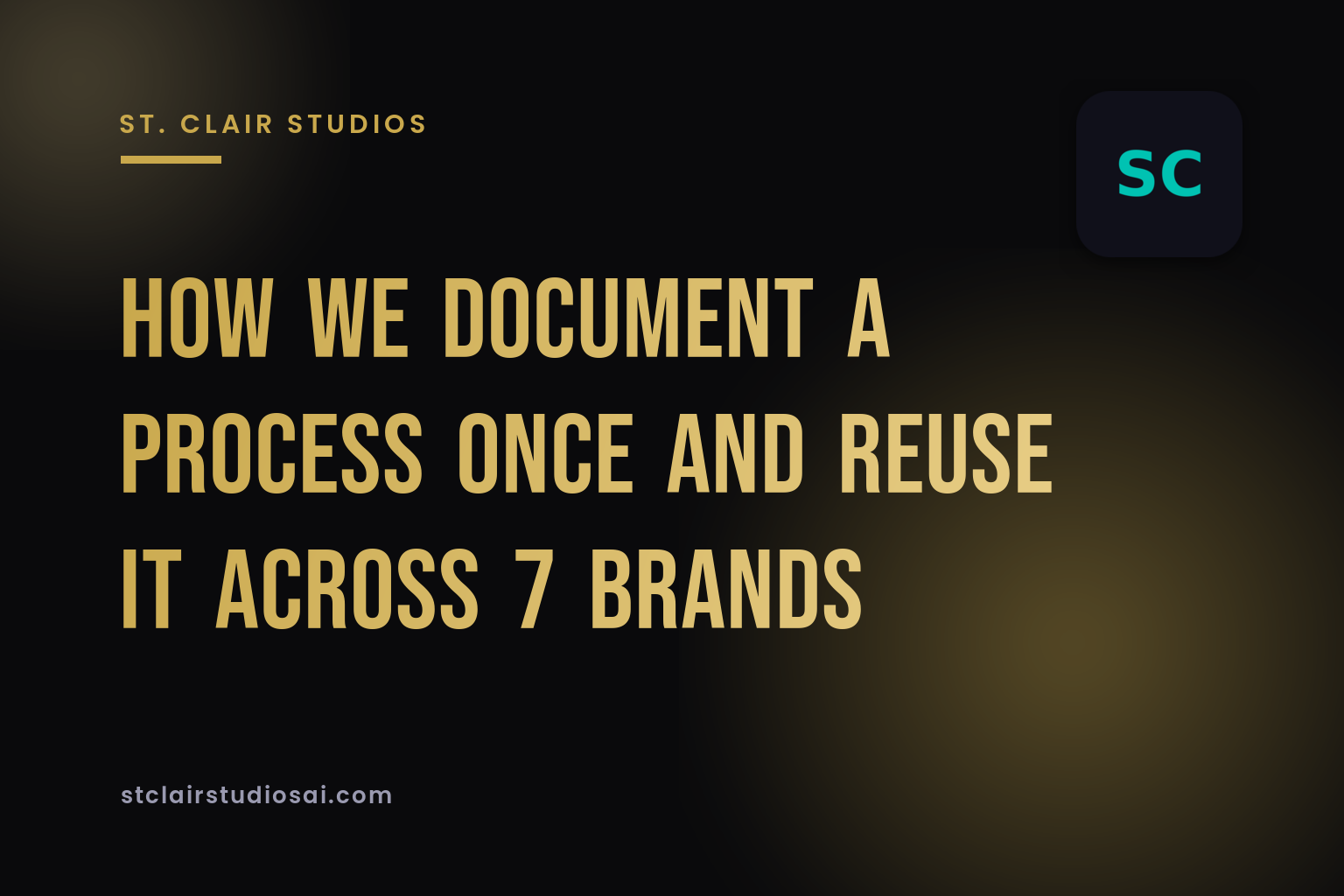 How We Document a Process Once and Reuse It Across 7 Brands